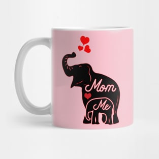 Elephant Mom and Me. For Mom, Mummy, Mum or Mother Mug